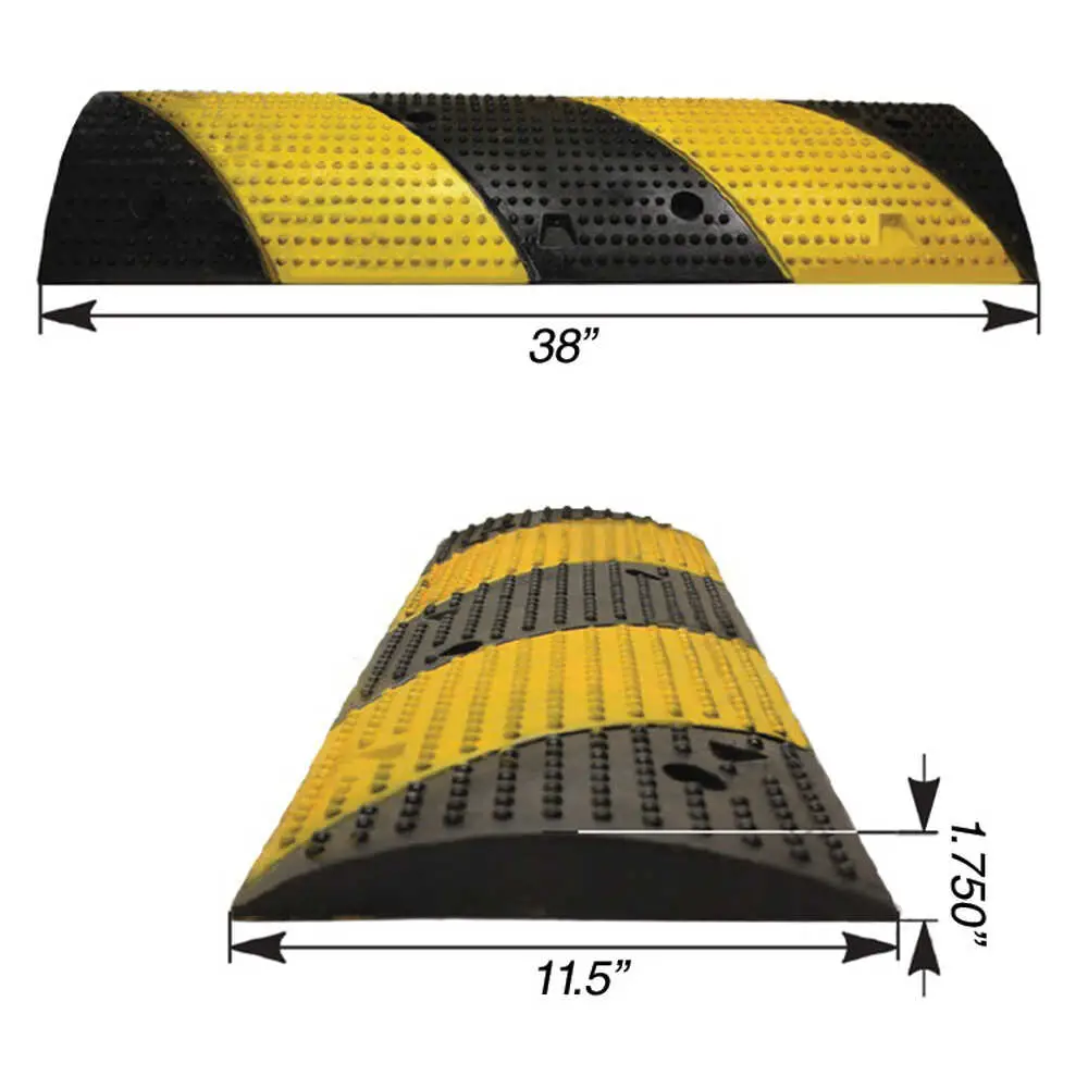 Wheel Chock Yellow and Black, Dim: 38" x 11.5" x 1.750"