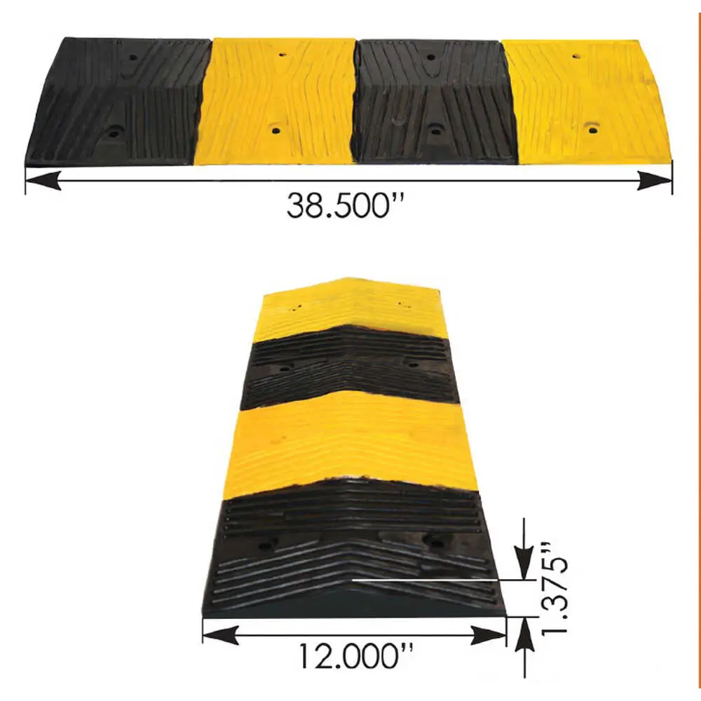 Wheel Chock Yellow and Black, Dim: 38.5" x 12" x 1.375"