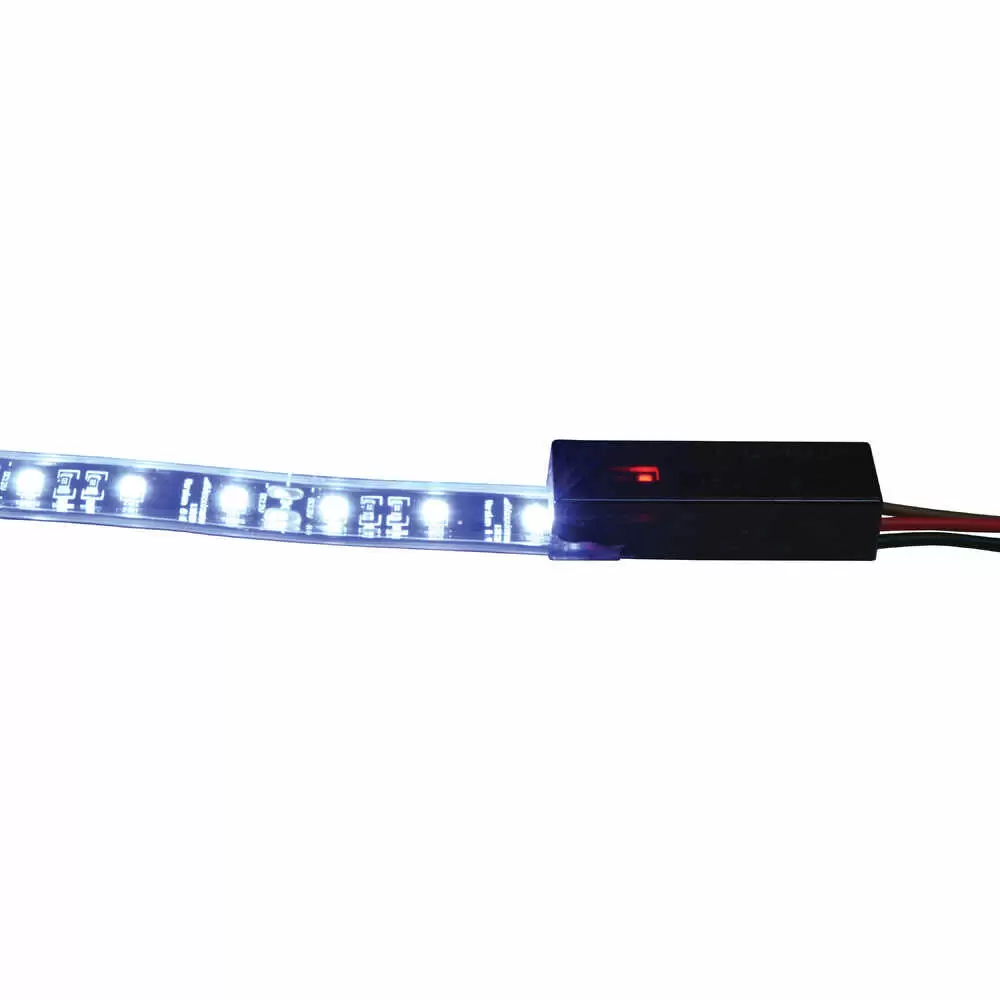 White LED Adhesive Strip Light, 36" with Touch Cap ON/OFF Switch, 54 LEDs