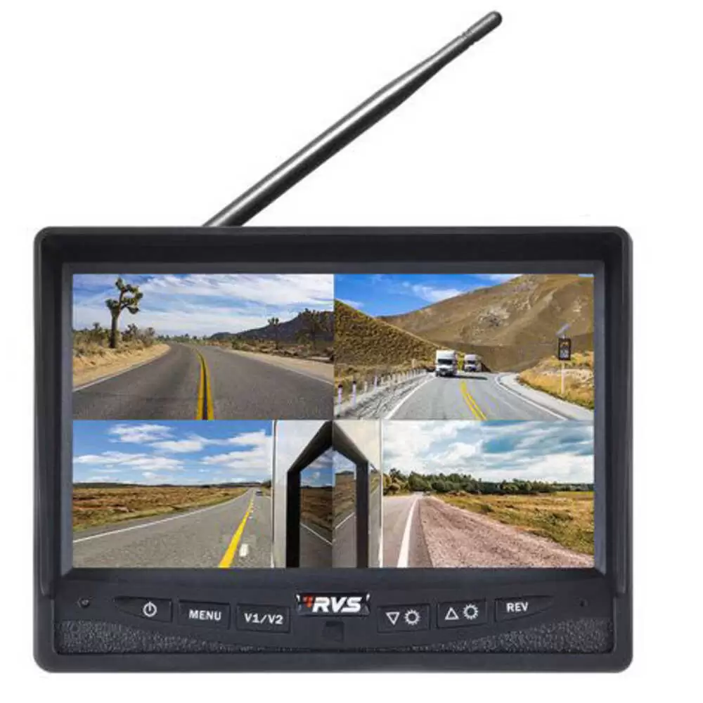Wireless HD 1 Camera System 7" Quad View Monitor