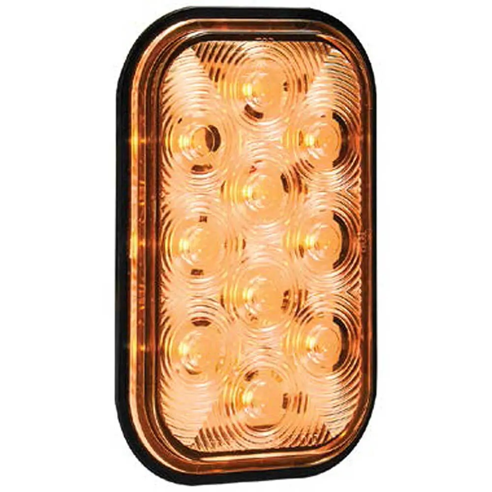 Yellow LED Park, Front & Rear Turn Light with Clear Lens, 10 Diodes.