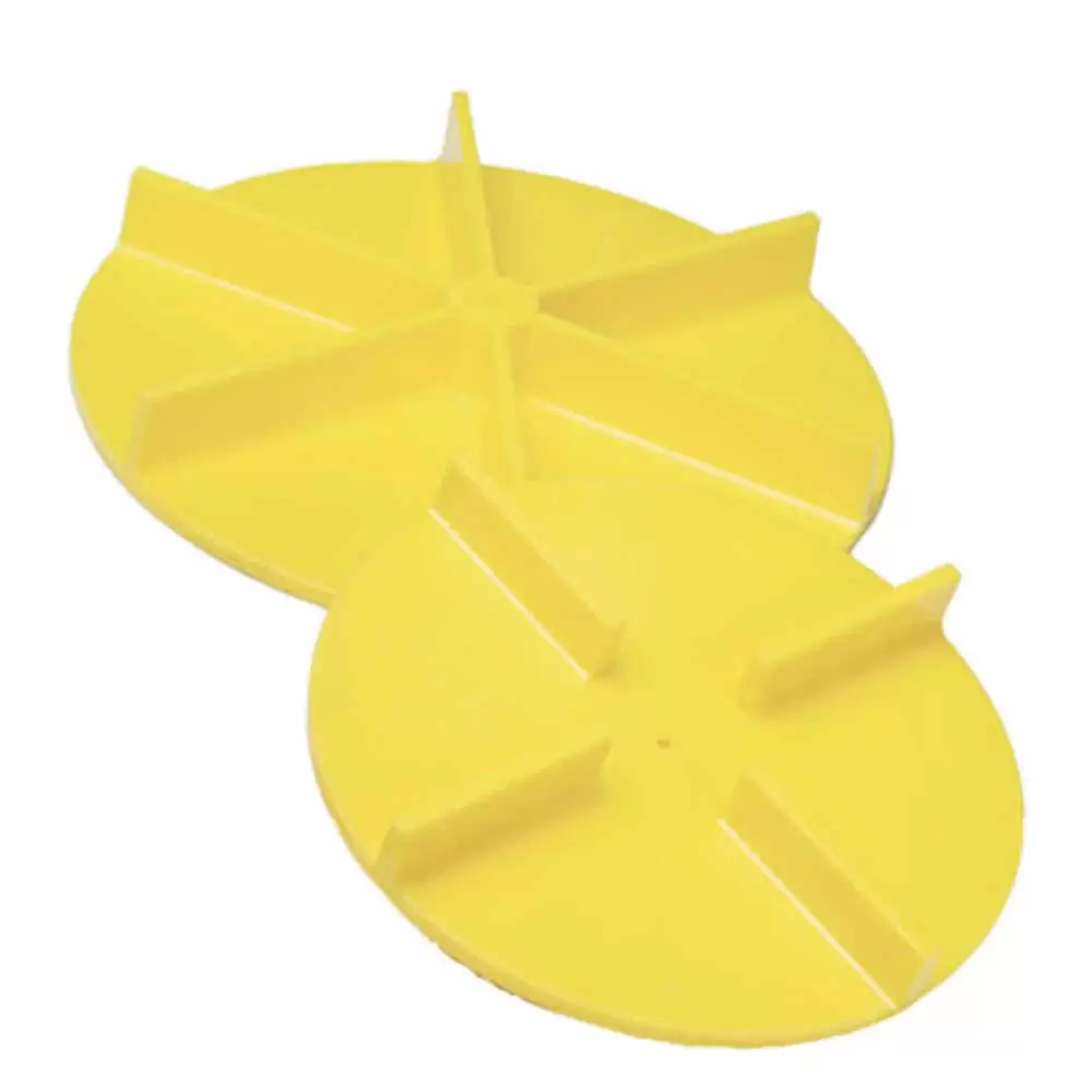 Yellow Polyurethane Universal 24" Dia. Spinner with Straight Fins - Buyers