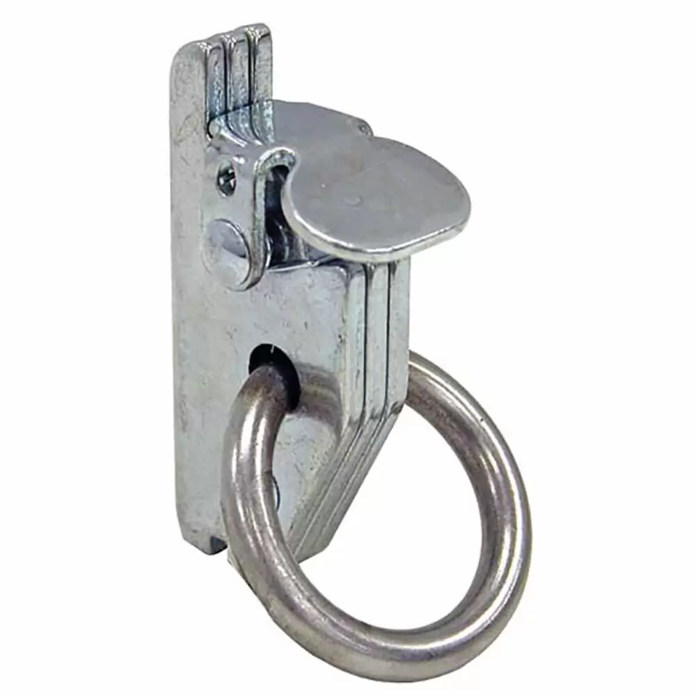 Zinc Plated Rope Ring with Spring Loaded E-Track Fitting