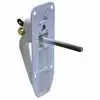  Locking Rear Door Handle with 5/16 x 3-3/4" Shaft - Key Required to Lock - White - Genuine Kason
