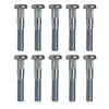 10PC Rear Lug Studs - 9/16-18 x 3-17/32 - Right Hand Thread - Fits Chevrolet P30 77-03, Freightliner MT35/45/55