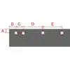 11' x 6" x 3/4" Steel highway punch cutting edge blade with 5/8" countersunk mounting holes