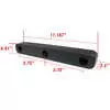 11.187" x 4.41" x 2.5" Rubber Dock/Trailer Bumper with 3.75" Hole Centers
