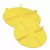 Yellow Polyurethane Universal 20" Dia. Spinner with Straight Fins - Buyers