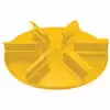 Yellow Polyurethane 24" Universal Spinner with CW Fins - Buyers