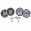 16" Stainless Steel Deep Dish Wheel Simulator Set - 8 Lug Dual Rear Wheels - Fits Ford E350 / E450 2wd 2008-ON Phoenix NF12