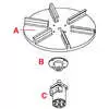 18" Universal CW Poly Spinner Disk with 4-Bolt Hole Pattern for Hub