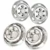 19.5" Stainless Steel Wheel Simulator Set, 6 Lug - 6 Hand Holes - Dual Rear Wheels - Fits Hino 90-15 Phoenix N6695