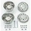 19.5" Stainless Steel Wheel Simulator Set for 7-1/2" Wide Wheels - 10 Lug with 285mm Bolt Pattern- Fits Ford, Freightliner & International