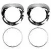 1956 Chevrolet Suburban Single Headlight Bezel Set with Seals & Retaining Ring Kit, Chrome (2nd Series)
