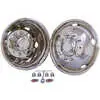 19.5&quot; Stainless Steel Wheel Simulator Set for 6-3/4&quot; Wide Wheels - 10 Lug with 225mm Bolt Pattern- Fits Ford F59 &amp; F53