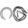 1968 Jeep CJ6 Glass Run Window Channel Kit with Stationary Vent