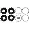 1970 GMC Jimmy Steel Headlight Buckets with Chrome Trim Rings & Screws Kit