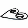 1972 Chevrolet Pickup Truck CK Door Seal with Molded Corners - Right Side