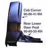1980-1984 Ford F100 Pickup Truck Lower Rear Door Post - Right Side
