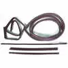 1981 Jeep Scrambler Sweep Belt & Glass Run Window Channel & Door Seal Kit - Left Side