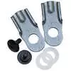 1985 Jeep CJ7 & CJ8 Tailgate latch kit, 6 pieces includes: 2 latches, 2 bolts, 2 nylon washers 0479-421