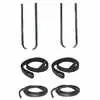 1987-1996 Ford F150 Pickup Truck Front Door Sweep Belt & Glass Run Window Channel & Door Seal Kit Pair