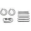 1987-1996 Ford F250 Pickup Crew Cab Front & Rear Door Belt Weatherstrip and Window Channel 12pc Kit