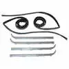 1989 Ford Bronco Sweep Belt & Glass Run Window Channel - 6 Piece Kit - Inner & Outer - Driver Side & Passenger 