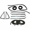 1989 Ford F150 Pickup Truck Front Door Seal, Window Channel and Belt Weatherstrip Kit