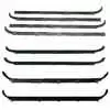 1989 Ford F350 Pickup Crew Cab Felt Window Sweep Belt, 8 Piece Kit, Front & Rear, Inner & Outer - Driver & Passenger Side