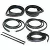 1989 Ford Mustang Front.Sweep Belt & Glass Run Window Channel & Door Seal - 7 Piece Kit - Coupe & Hatchback