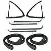 1990 Ford Bronco Front Sweep Belt Weatherstrip - Vent Window Seal - Window Channel - 8 Piece Kit - Driver and P