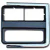 1990 GMC Suburban RV Series Headlight Bezel for dual headlights, chrome/dark argent. Driver's side