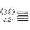 1991 Ford F250 Pickup Crew Cab Front & Rear Door Belt Weatherstrip and Window Channel 12-Piece Kit