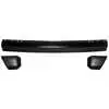 1991 Jeep Cherokee XJ Front Bumper Rail with Top Holes & Bumper Cap Kit Black