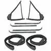 1992-1996 Ford F150 Pickup Truck Front Sweep Belt Weatherstrip - Vent Window Seal - Window Channel - 8 Piece Kit - Driver and Passenger Side