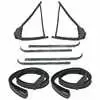 1992 Ford Bronco Front Sweep Belt Weatherstrip - Vent Window Seal - Window Channel - 8 Piece Kit - Driver and P