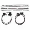 1992 Pontiac Firebird Inner & Outer Felt Window Sweep Belt and Door Weatherstrip 6 Piece Kit