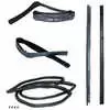 1993 Jeep Wrangler YJ Sweep Belt & Glass Run Window Channel & Door Seal Kit - Left Side
