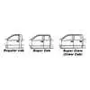 1997-2003 Ford F150 Pickup Truck Super Cab Door Seal Weatherstrip on Body, Pair - Driver and Passenger Side