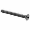 2-1/2" Stainless Steel Oval Head Machine Screw, each