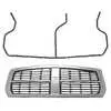 2005-2007 Dodge Dakota Grille & Bracket Kit, Chrome/Black