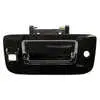 2007-2014 Chevrolet Pickup Silverado Tailgate Handle & Bezel Kit Smooth Black w/ Key & Camera Hole