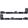2016 Ford F250 Pickup Crew Cab Front and Rear Door Rocker Panel Kit with Cab Corners & Door Pillars