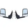 2020 Deluxe Manual Mirror Assembly for 102" Body Width - Black - Pair - Fits 03-on Ford E-Series - Velvac 715452