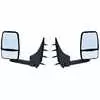 2020 Deluxe Manual Mirror Assembly for 102&quot; Body Width - Black - Pair - Fits 03-on Ford E-Series - Velvac 715452