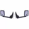 2020 Standard Heated Remote Mirror Assembly with Light for 102&quot; Body Width - Black - Pair - Fits 03-on Ford E-Series - Velvac 715458