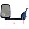 2020 Standard Manual Mirror Assembly for 86" Body, Black - Driver/Left Side - Fits Chevrolet G3500 Express & GMC Savana Vans