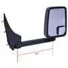 2020 Standard Manual Mirror Assembly for 86" Body, Black - Passenger/Right Side - Fits Chevrolet G3500 Express & GMC Savana Vans