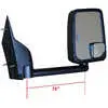 2020 Standard Mirror Assembly for 96" Body Width - Passenger side that fits 1997-On G3500 Express, Savana Vans & Cutaways - Black - Fits GM - Right Side Velvac 714558